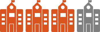 Three out of four schools